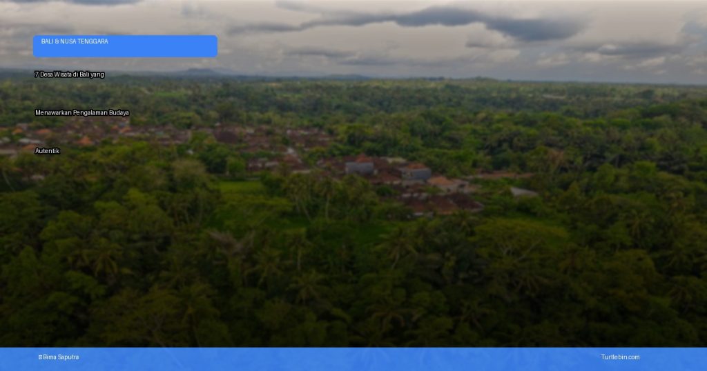 desa wisata di Bali yang menawarkan pengalaman budaya autentik | Turtlebin
