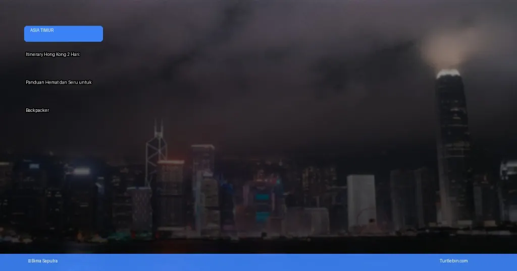 itinerary Hong Kong 2 hari | Turtlebin