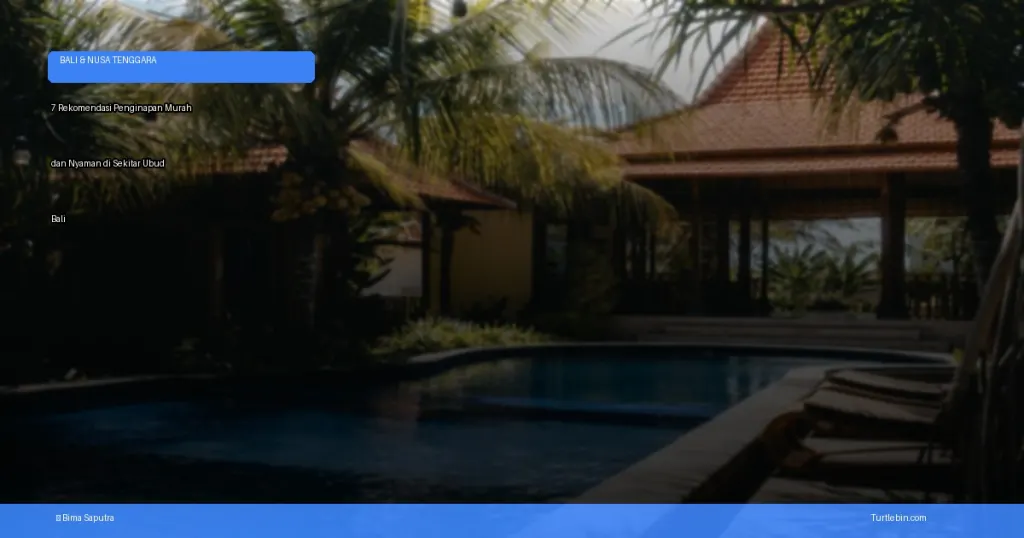 penginapan murah dan nyaman di sekitar Ubud | Turtlebin